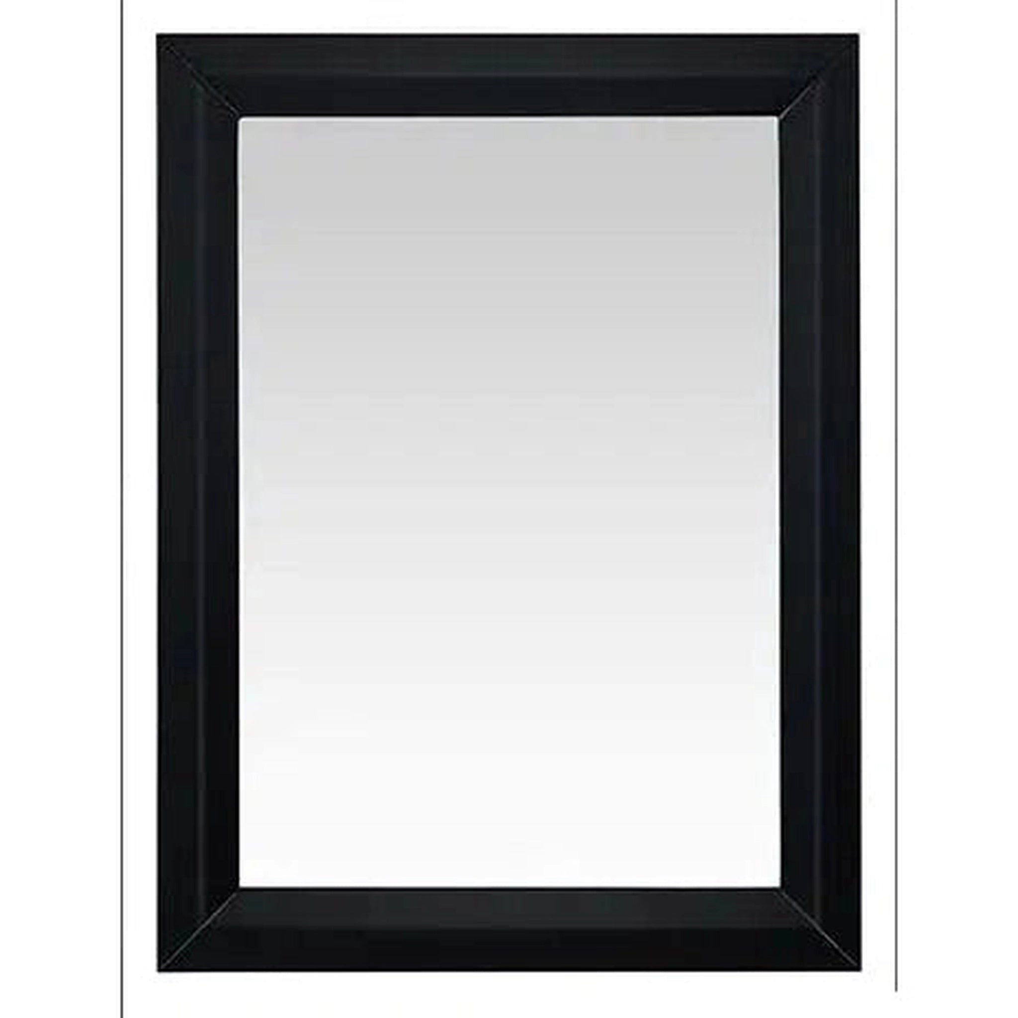 Ancerre Designs, Ancerre Designs 24" x 32" Rectangle Black Onyx Solid Wood Framed Bathroom Vanity Mirror With Mounting Hardware