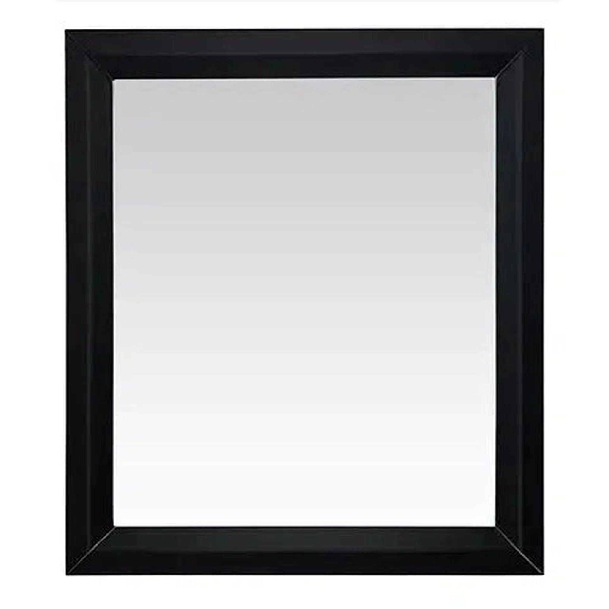 Ancerre Designs, Ancerre Designs 28" x 32" Rectangle Black Onyx Solid Wood Framed Bathroom Vanity Mirror With Mounting Hardware