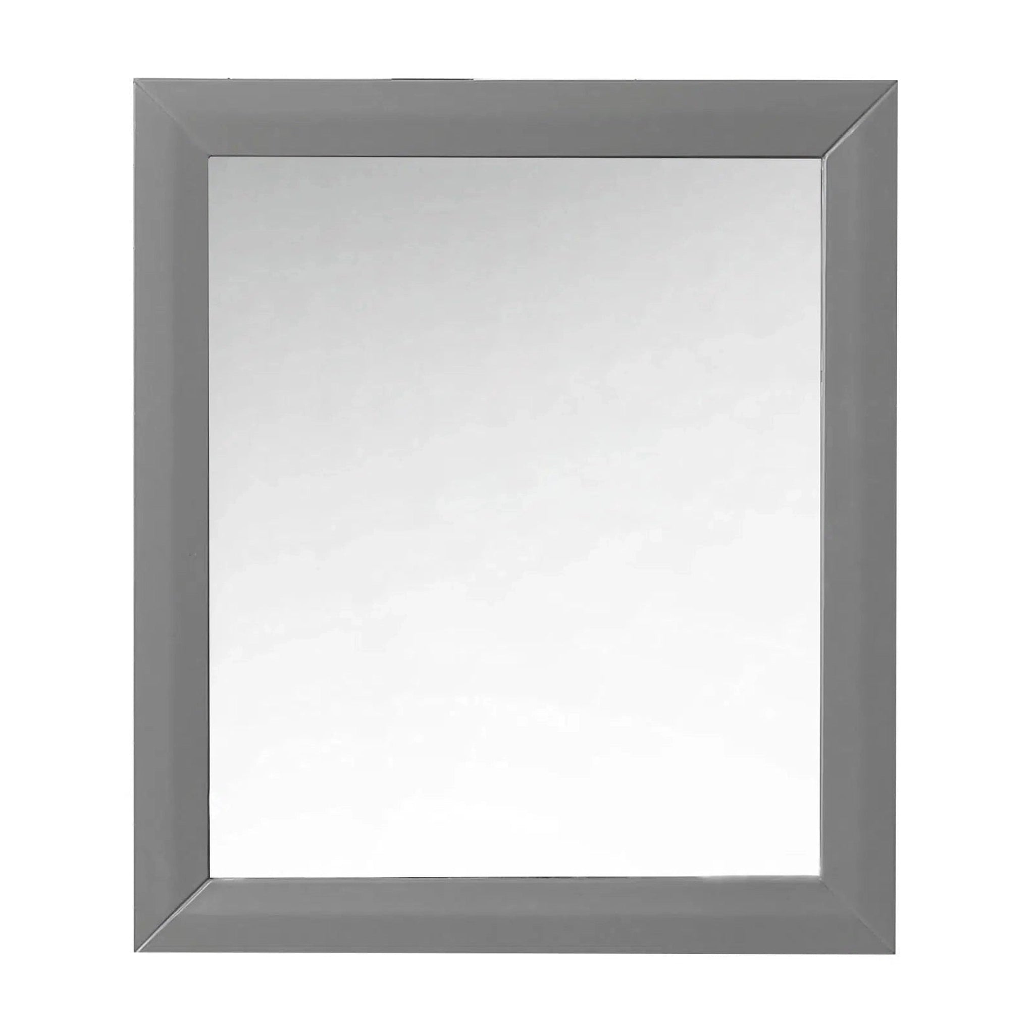 Ancerre Designs, Ancerre Designs 28" x 32" Rectangle Sapphire Gray Solid Wood Framed Bathroom Vanity Mirror With Mounting Hardware